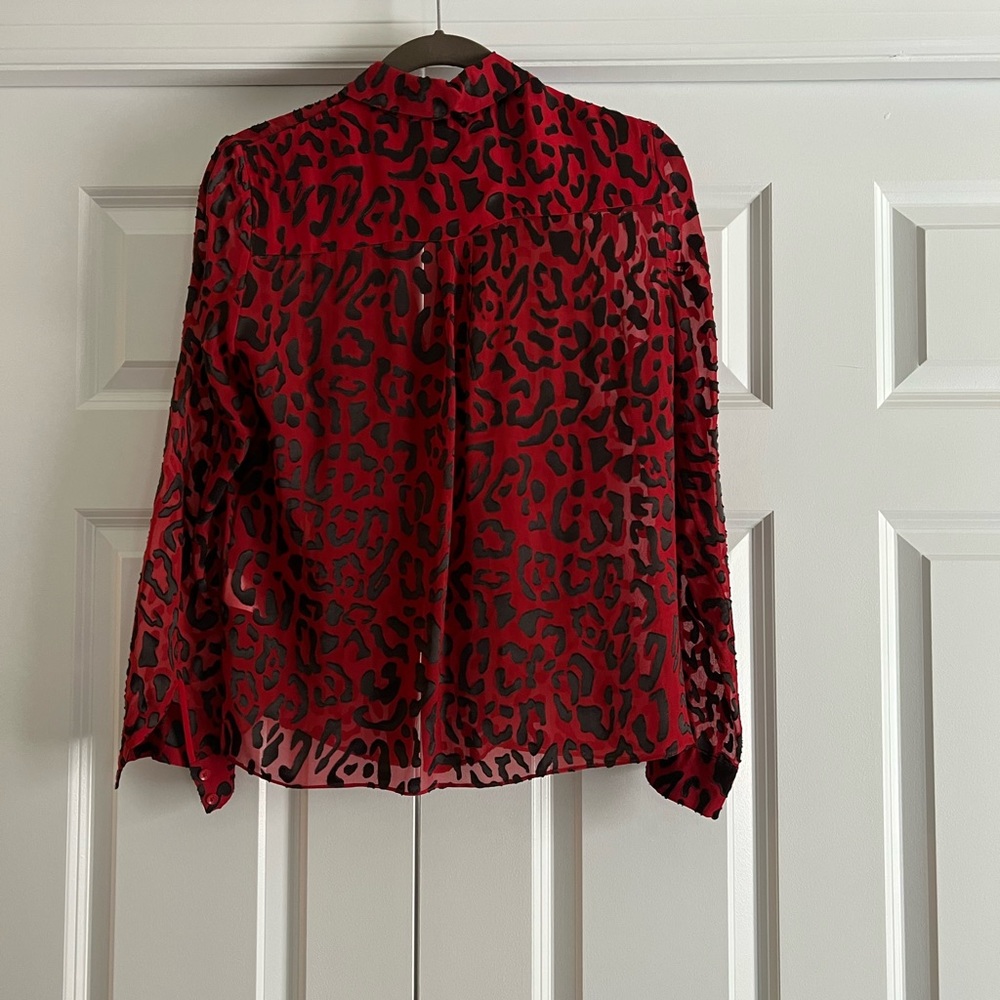 Alice And Olivia Leopard Print Blouse - image 2